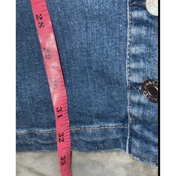 Garage Denim‎ Mini Dress M Blue Button Front Stretch Beach Y2K Retro - Picture 6 of 6